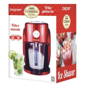 Triturador de Hielo BEPER BG.200Y con Jarra de 1100ml. 2 Tipos de Corte