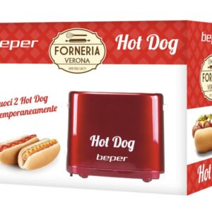 Máquina para Hot-Dogs BEPER BT.150Y, Color Rojo, 5 Niveles de Cocción