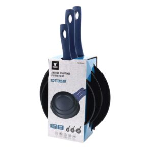 JUEGO DE 3 SARTENES Ø20,  Ø24 Y  Ø28 CM TH-FPS343 ROTTERDAM