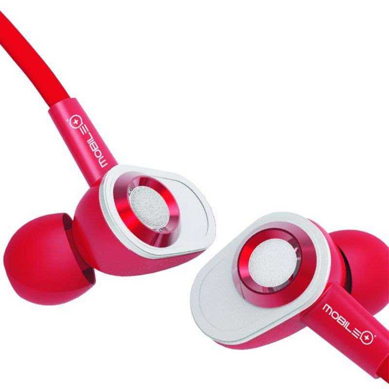 AURICULARES CON CABLE Y MICRÓFONO INCORPORADO ROJO
