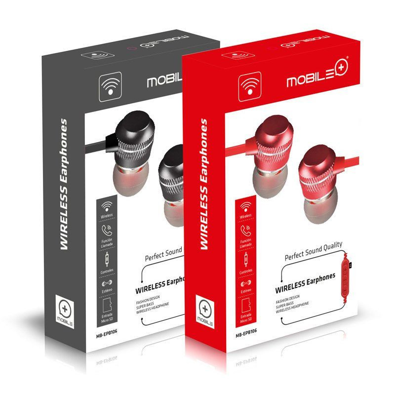 AURICULARES WIRELESS MB-EPB106 ROJO