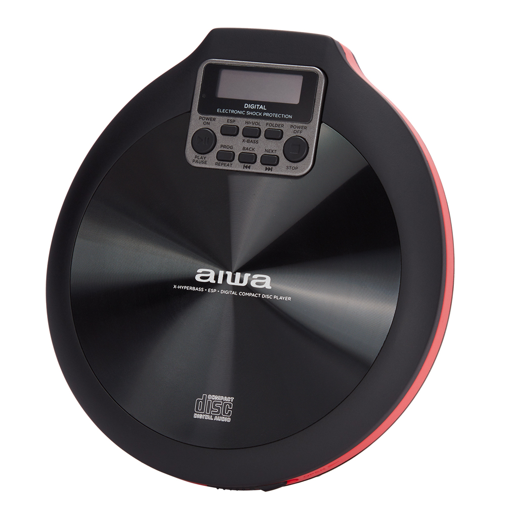 Reproductor de CD AIWA PCD-810RD Color Rojo y Negro