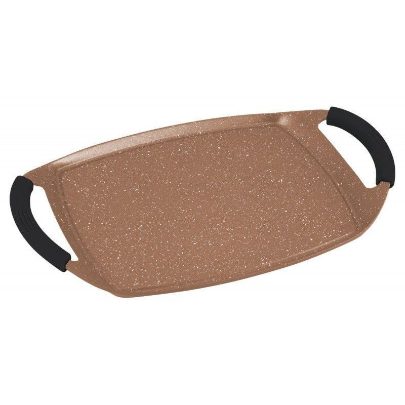 PLANCHA DE INDUCCIÓN CON REVESTIMIENTO DE PIEDRA 47 CM MARRON