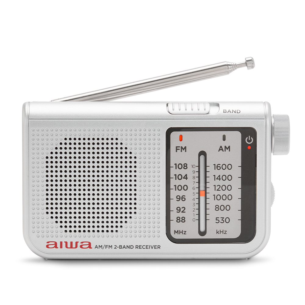 Radio de Bolsillo AIWA RS-55/SL con sintonizador analógico AM/FM. Plata