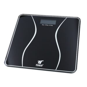 BÁSCULA DE BAÑO, CAPACIDAD MAX.: 180 KG NEGRO