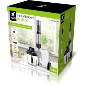 SET BATIDORA DE MANO 1500W. Motor de cobre DC. THULOS TH-BM1552