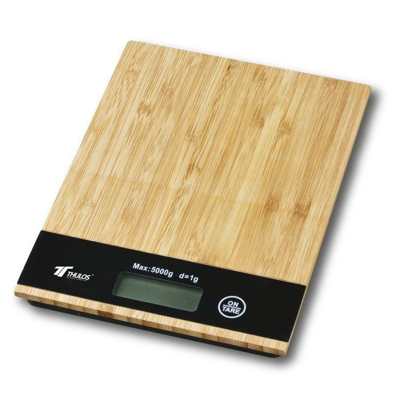 BÁSCULA DE COCINA 5KG, SUPERFICIE DE MADERA