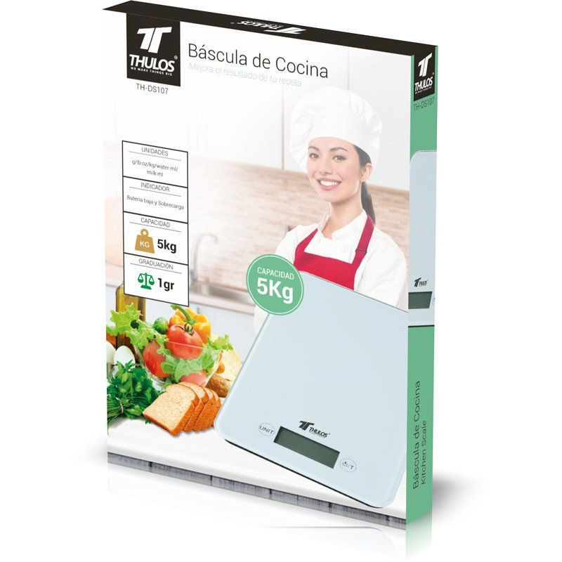 BÁSCULA DE COCINA 5KG BLANCO