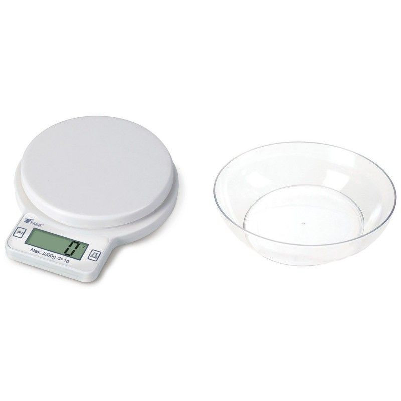 BÁSCULA DE COCINA 3KG CAP. BOWL 0.95L BLANCO