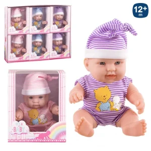 BEBÉ PIJAMA 3/C 21 CM CAJA VENTANA DE 13X16 CM. CAJA EXPOSITORA DE 6 PZAS.