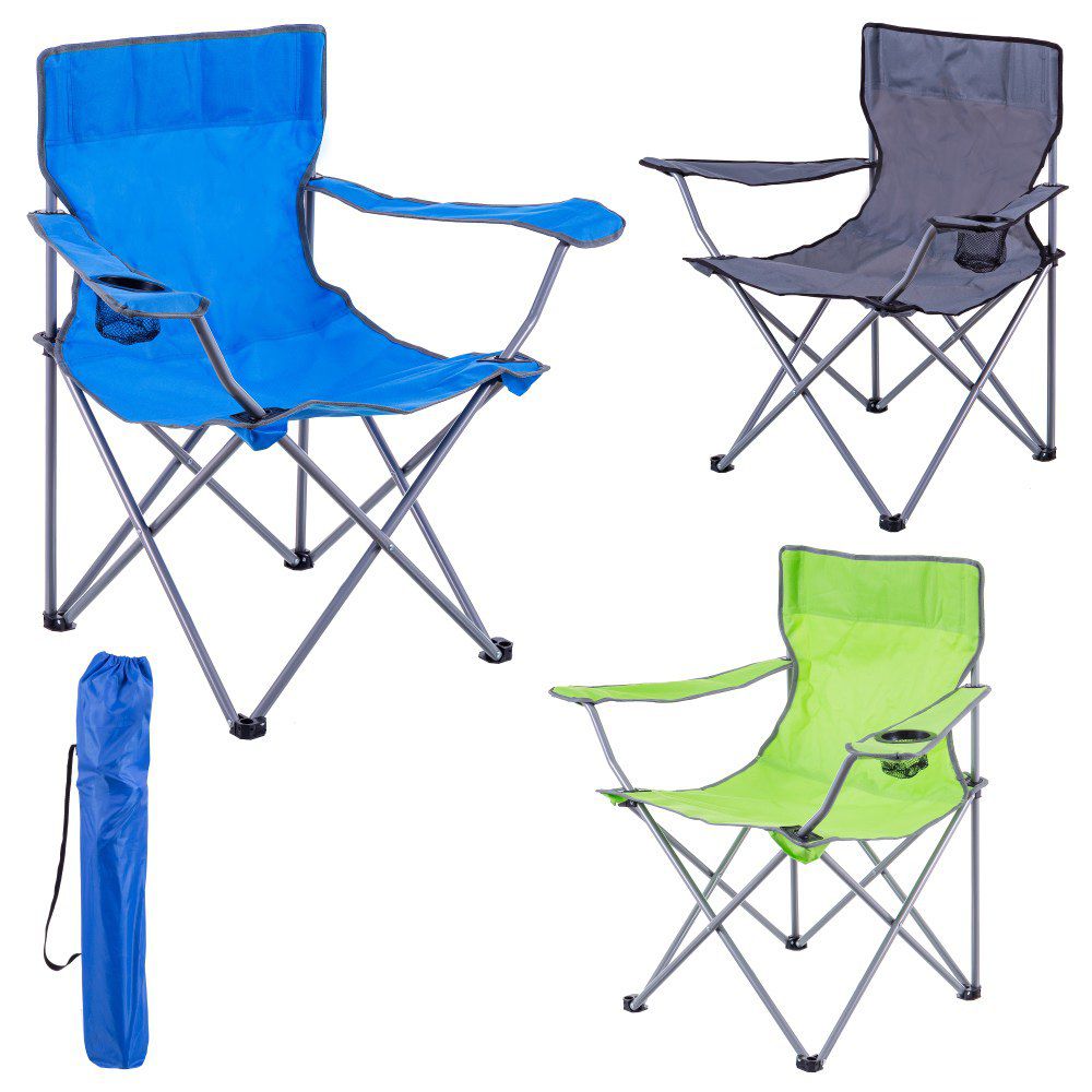 SILLA PESCA / CAZA PLEGABLE 3/C 82 X 50 X 80 CM TUBO 16 MM ACERO/ / PLEGABLE Y CON BOLSA TRANSPORTE