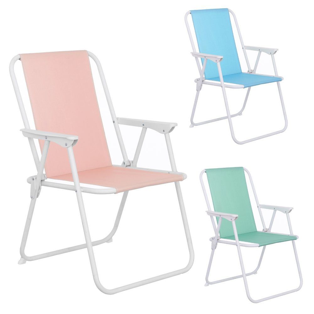 SILLA FIJA PLEGABLE HIERRO / LONA 3/C 53 X 46 X 75 CM TUBO 18 MM ACERO - PINTURA EPOXY ANTICORROSIÓN- CIERRE SEGURIDAD- LONA POLIESTER OXFORD 600 D