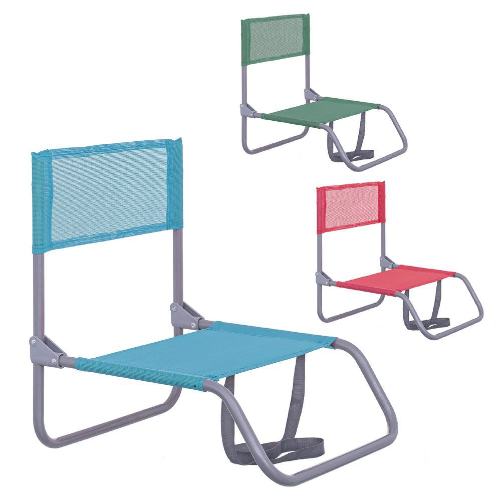 SILLA FIJA PLAYA MINI 3/COL LISOS 44 X 44 X 53 CM TUBO 18MM ACERO - PINTURA EPOXY ANTICORROSIÓN- TEXTILENO 1X1