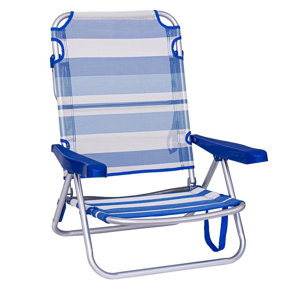 SILLA 4 POSICIONES ALU/TEXT SAILOR 61 X 47 X 80 CM TUBO ALUMINIO 22 MM- TEXTILENO 1X1 - IDEAL PARA LA PLAYA