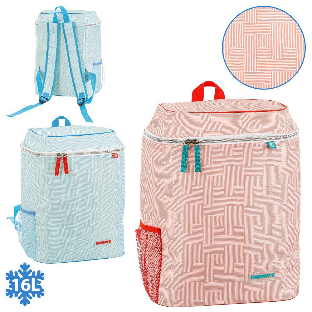 NEVERA MOCHILA SHINE 2/C 27 X 19,50 X 31 CM BOLSA TERMICA 16,5 LITROS - RELLENO FOAM 5 MM