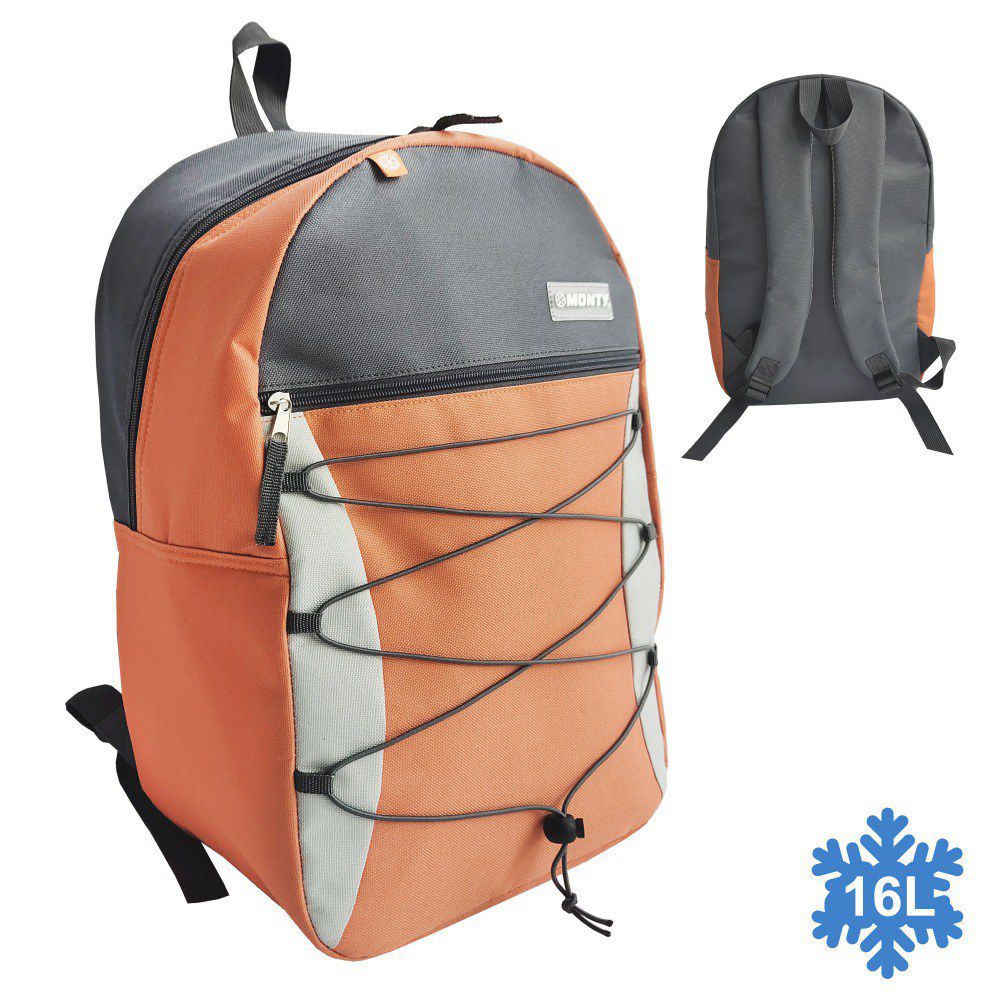 NEVERA 'CLASIC LUXURY' NARANJA 27 X 19 X 43 CM MOCHILA TERMICA 16 LITROS - EXTERIOR POLYESTER 600D, INERIROR RELLENO PEVA 3 MM, MANTIENE FRECURA DURANTE 5 HORAS, UTILIZAR ACUM