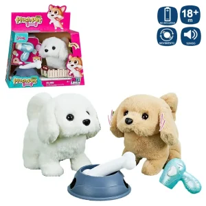 MASCOTA PERRO ANDADOR 2/C 20 CM FUNCIONA CON PILAS 2XAA NO INCLUIDAS - CAJA VENTANA 30X30 CM