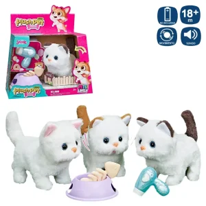 MASCOTA GATO ANDADOR 3/C 20 CM FUNCIONA CON PILAS 2XAA NO INCLUIDAS - CAJA VENTANA 30X30 CM