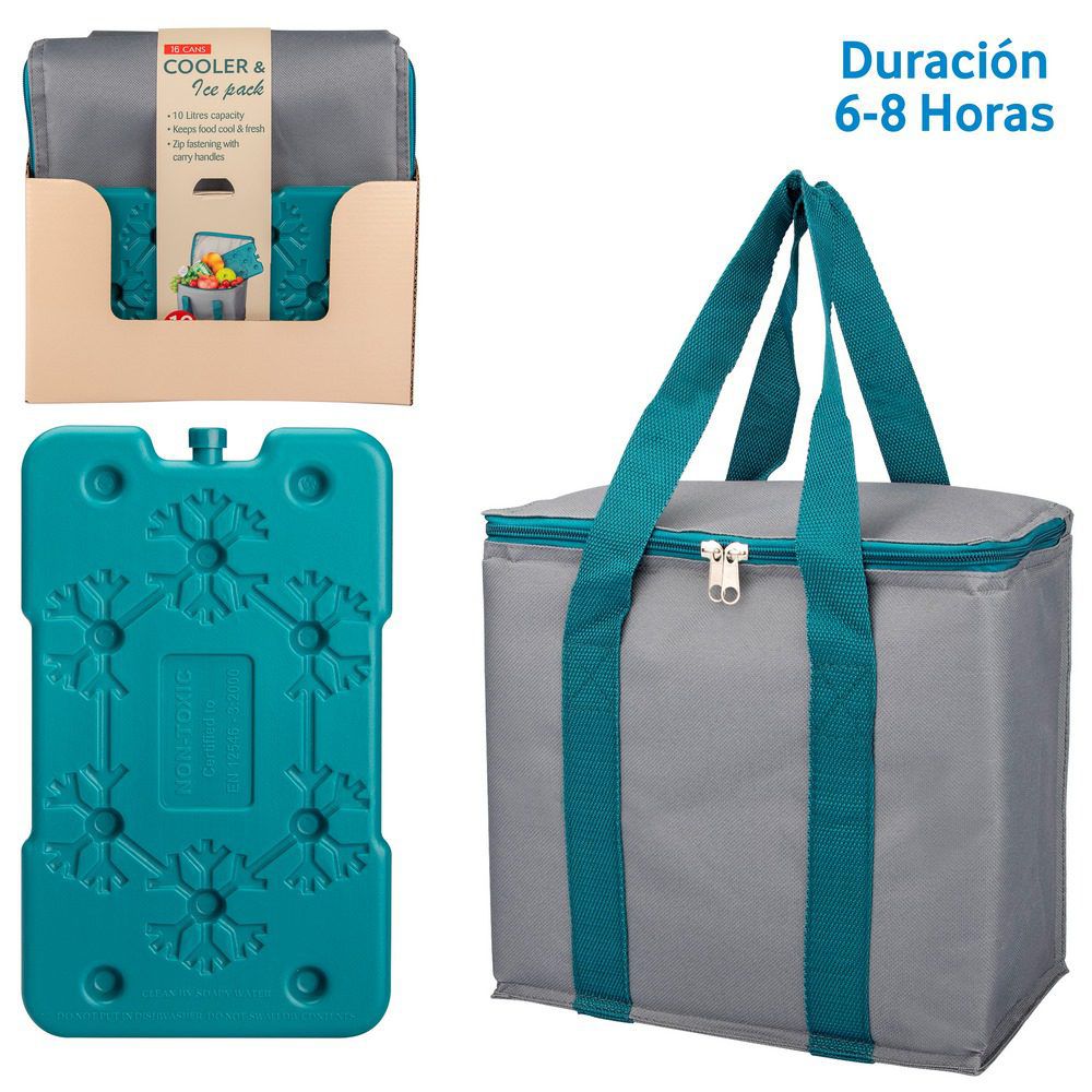 NEVERA 10 LITROS Y ACUMULADOR 400 CC CAJA EXPOSITORA 6 PACKS
