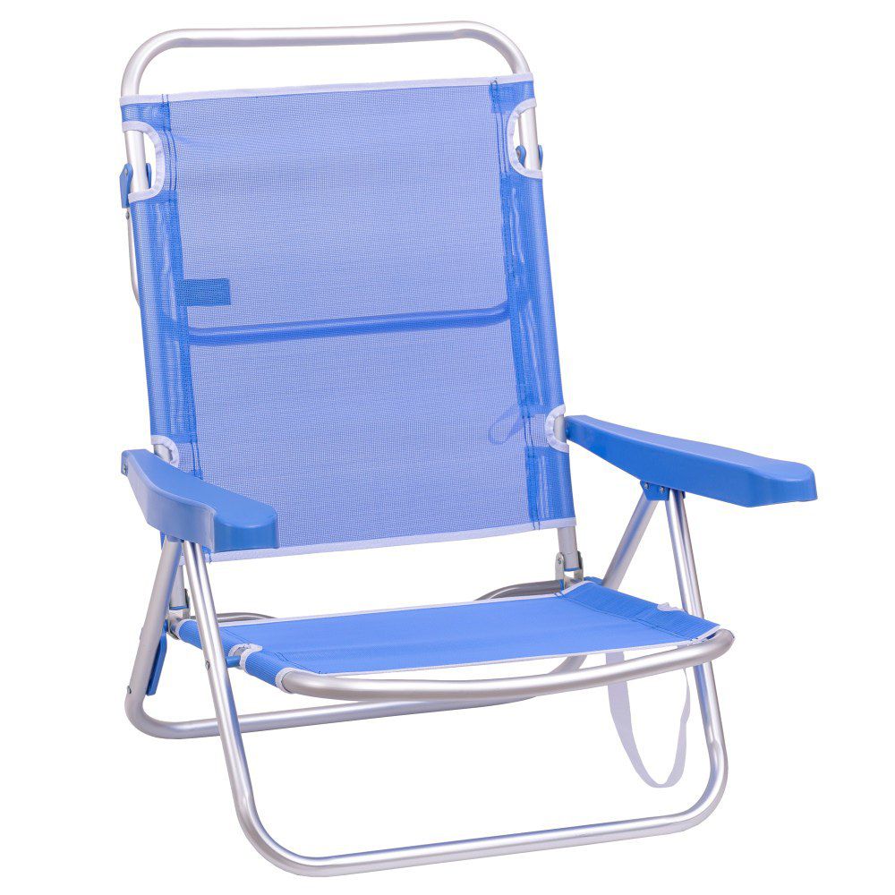 SILLA 4 POSICIONES ALUM / TEXTIL. AZUL 61 X 47 X 80 CM TUBO ALUMINIO 22 MM - TEXTILENO 1 X 1
