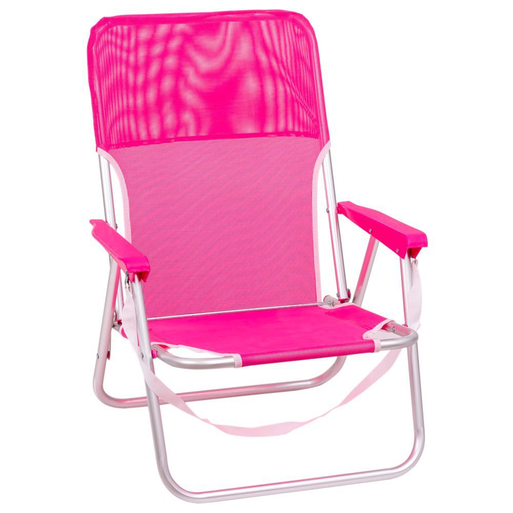 SILLA FIJA PLAYA ALUM / TEXTILENO ROSA 54 X 40 X 71 CM TUBO ALUMINIO 22 MM - TEXTILENO 1 X 1