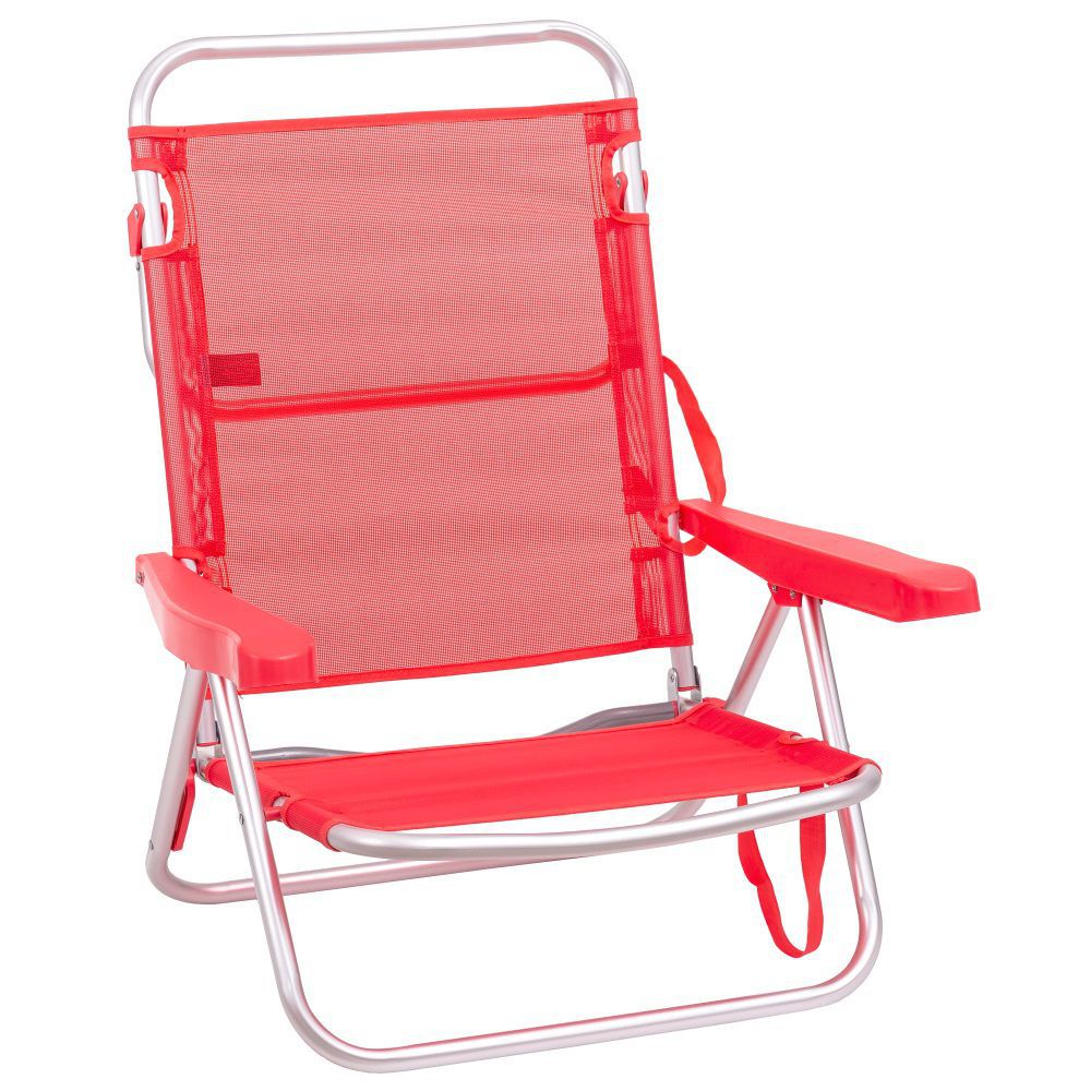 SILLA 4 POSICIONES ALUM / TEXTIL. CORAL 61 X 47 X 80 CM TUBO ALUMINIO 22 MM - TEXTILENO 1 X 1