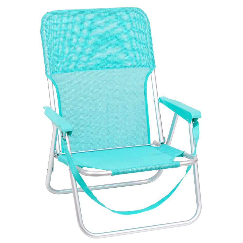 SILLA FIJA PLAYA ALUM/TEXTIL. AGUAMARINA 54 X 40 X 71 CM TUBO ALUMINIO 22 MM - TEXTILENO 1 X 1