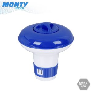DISPENSADOR TABLETAS CLORO PISCINA 12,70 X 12,70 CM APTO PARA PASTILLAS DE 20 GR. DIÁMETRO 4CM. RECOMENDADO PARA MINIPISCINAS.