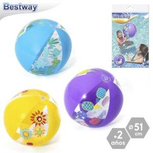 PELOTA DECORADA 3/M PLAYA 51 CM PRESENTADO BOLSA CON FOTO