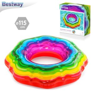 CIRCULAR ARCOIRIS HINCHABLE 115 CM CAJA IMPRESA