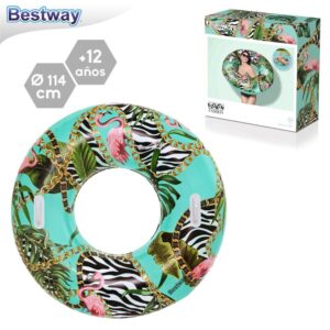 CIRCULAR FLORAL HINCHABLE 114 CM CON ASAS, CAJA IMPRESA +12 AÑOS
