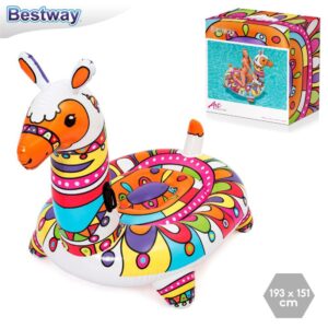 LLAMA CON ASAS HINCHABLE 193 X 151 CM CAJA IMPRESA FASHION FLOATS