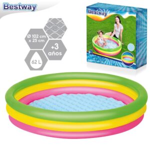 PISCINA SUMMER SET 102 X 25 CM SUELO INFLABLE IDEAL PARA NIÑOS PEQUEÑOS- CAJA IMPRESA