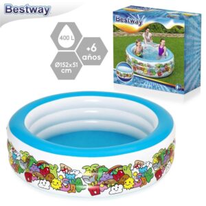 PISCINA FONDO MARINO 152 X 51 CM 3 ANILLAS - CAJA IMPRESA