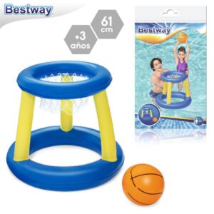 CANASTA CON PELOTA HINCHABLE 61 CM BOLSA PESTAÑA