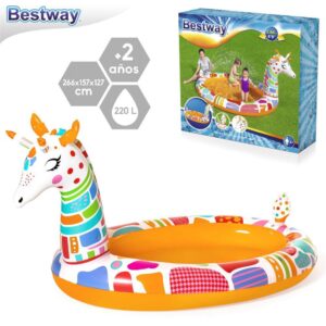 PISCINA ACTIVIDADES JIRAFA HINCHABLE 266 X 157 X 127 CM CAJA IMPRESA
