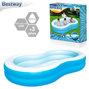 PISCINA FAMILY BLUE FORMA 8 262 X 157 X 46 CM CAJA IMPRESA