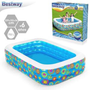 PISCINA FAMILIAR OCEAN WORLD RECTANGULAR 229 X 152 X 56 CM CAJA IMPRESA