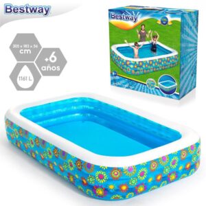PISCINA FAMILIAR OCEAN WORLD RECTANGULAR 305 X 183 X 56 CM CAJA IMPRESA
