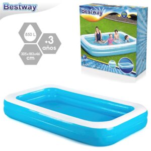 PISCINA FAMILY BLUE 305 X 183 X 46 CM CAJA IMPRESA + 3 AÑOS