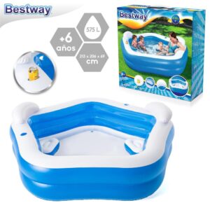 PISCINA FAMILY BLUE PENTAGONAL 213 X 207 X 68 CM CAJA IMPRESA