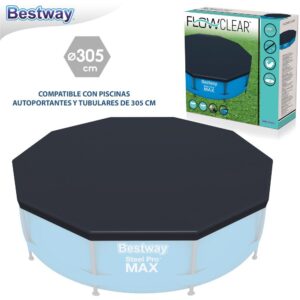 COBERTOR PISCINA TUBULAR/AUTOPORTANTE 305 CM APTA PARA PISCINAS 305 CM AUTOPORTANTES Y TUBULARES BESTWAY