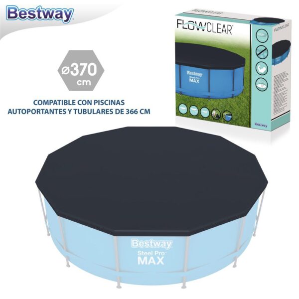 COBERTOR PISCINA TUBULAR/AUTOPORTANTE 366 CM APTO PARA PISCINAS 366 CM TUBULARES Y AUTOPORTANTES BESTWAY