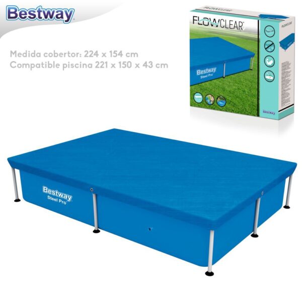 COBERTOR PISCINA TUBULAR 221 X 150 X 43 CM APTO PISCNA TUBULAR 221X150X43