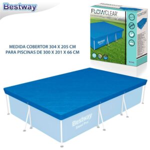 COBERTOR PISCINA TUBULAR 300 X 201 CM APTAS PISCINAS TUBULARES 300X201X66 CM. - CAJA IMPRESA