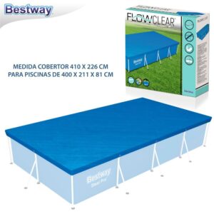 COBERTOR PISCINA TUBULAR 400 X 211 CM APTA PISCINAS TUBULARES 400X211X81 CM.- CAJA IMPRESA