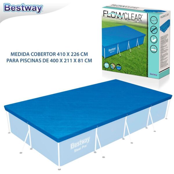 COBERTOR PISCINA TUBULAR 400 X 211 CM APTA PISCINAS TUBULARES 400X211X81 CM.- CAJA IMPRESA