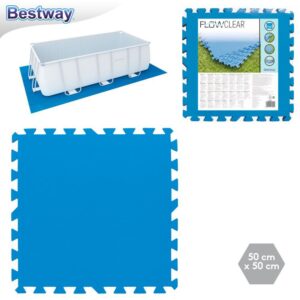 S/8 PROTECTOR SUELO EVA PISCINA 200 X 100 CM MEDIDA 2x1METROS. 8 PLANCHAS DE 50X50 CM