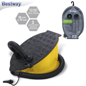 HINCHADOR PIE 28 X 19 CM CAPACIDAD INFLADO 2.600 CC - 3 VALVULAS - PLASTICO RETRACTIL CON TARJETA