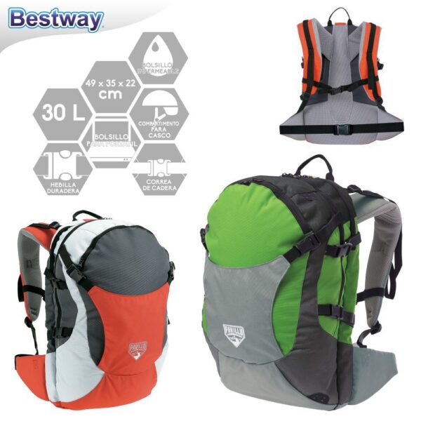 MOCHILA MONTAÑA 30 LITROS 2/C BIG CANYON PRESENTACIÓN BOLSA CON PESTAÑA